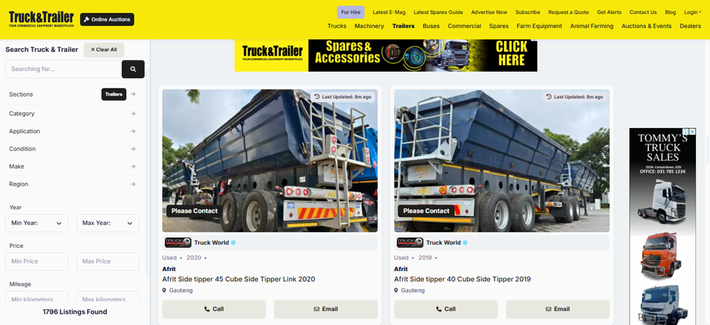 trailer types, trailers for sale, Truck & Trailer, flatbed trailer, tipper trailers, livestock trailers, box trailers.png