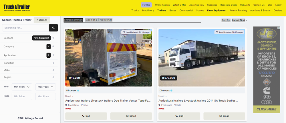 types of agricultural trailers, agricultural trailers, trailers on Truck & Trailer, trailers for sale, trailers.png