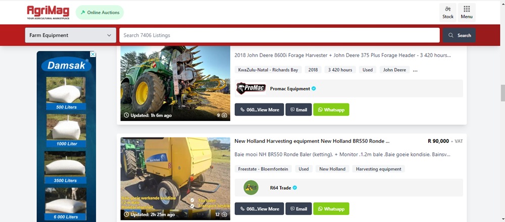 types of harvesting equipment, harvesting equipment on AgriMag, combine harvesters, forage harvesters, cotton harvesters, potato harvesters.png
