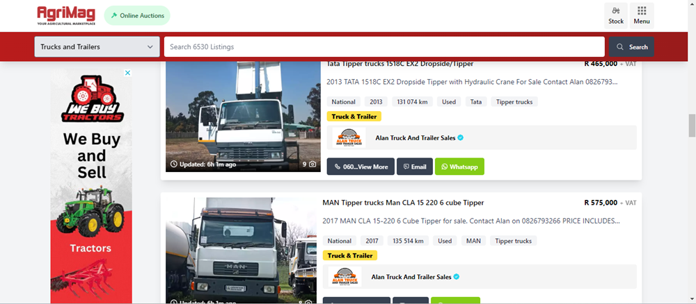 types of tipper trucks, tipper trucks in South Africa, tipper trucks, trucks on AgriMag, tipper trucks for sale.png