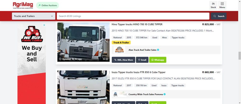 types of tipper trucks, tipper trucks in South Africa, tipper trucks, trucks on AgriMag, trucks for sale.png