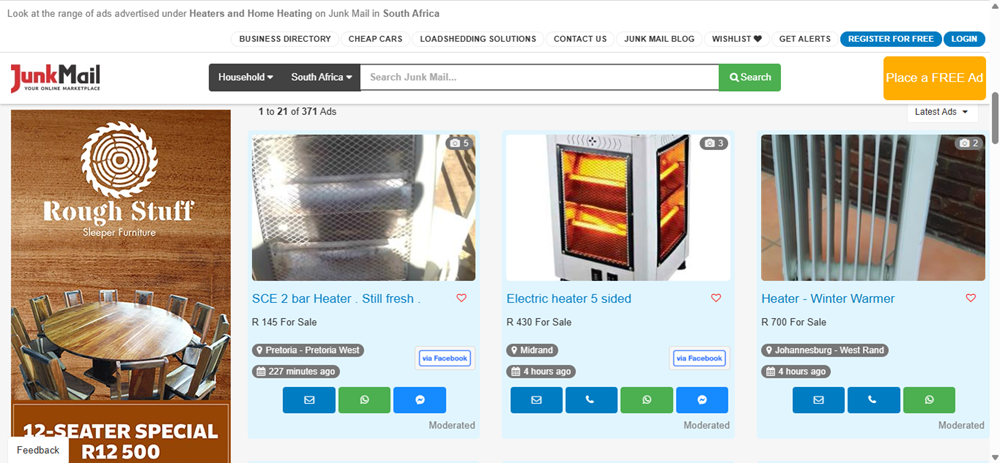 winter appliances under R2 000, home appliances essential, buy winter appliances on Junk Mail, winter appliances.png